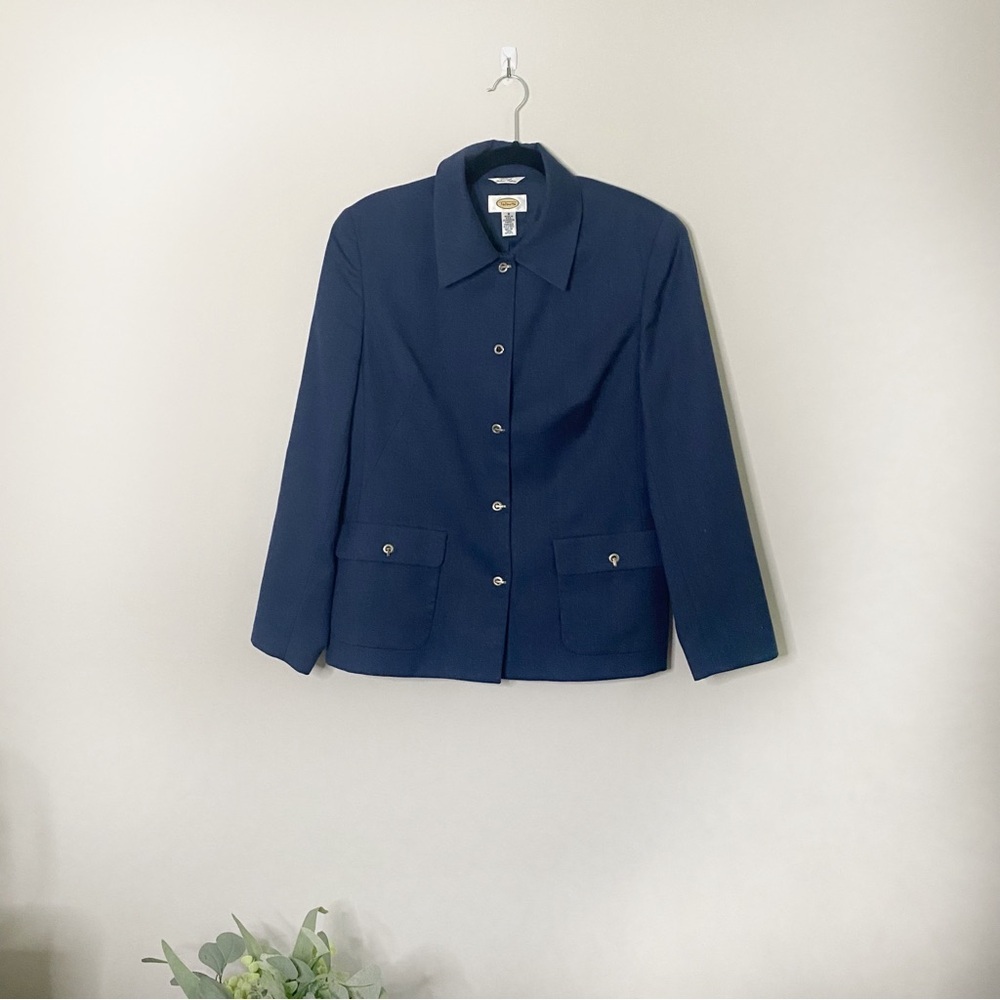 [Talbots] Blue Italian Fabric Business Casual Blazer Jacket
